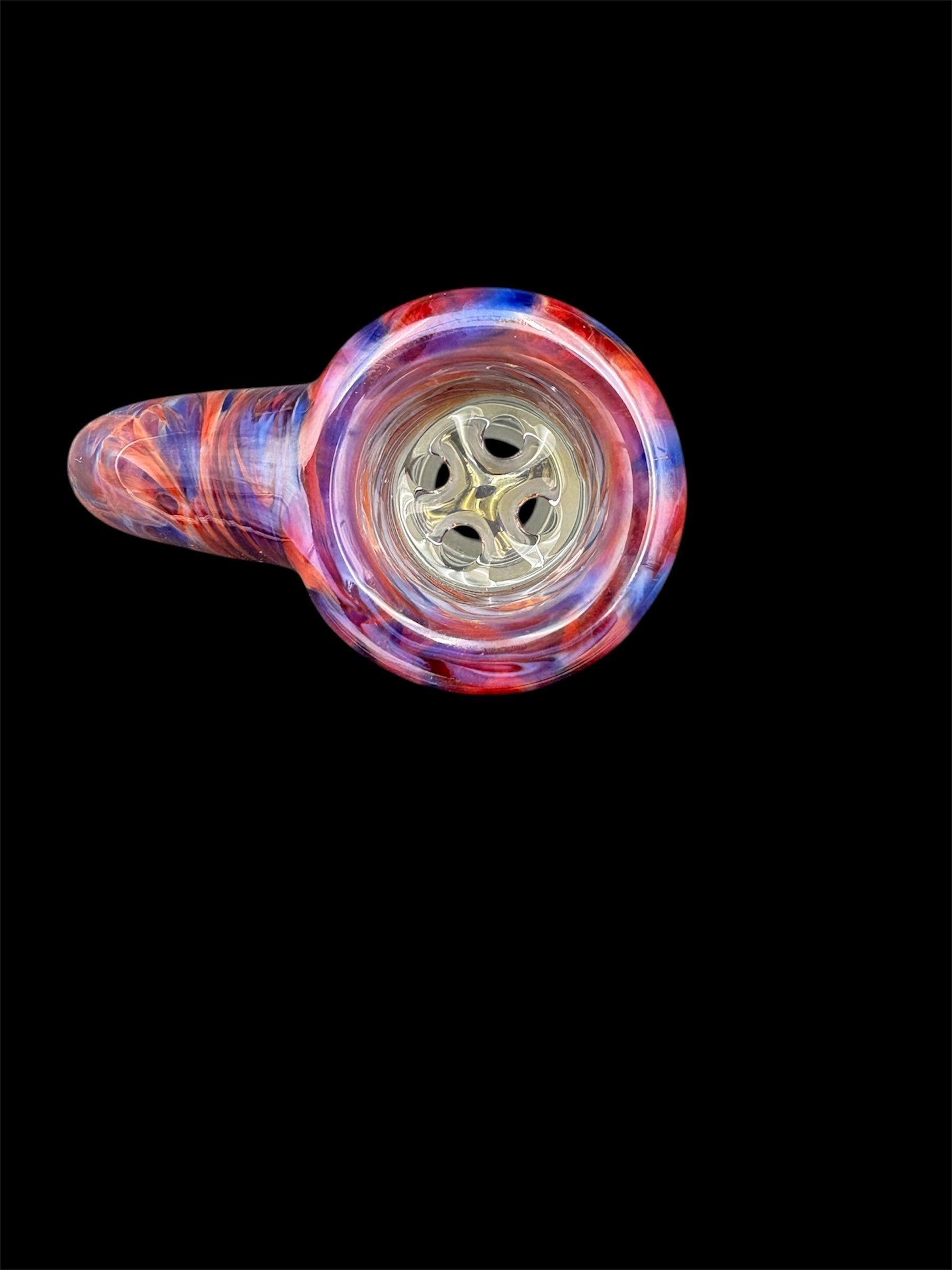 Lysergic glass art amber purple mix
