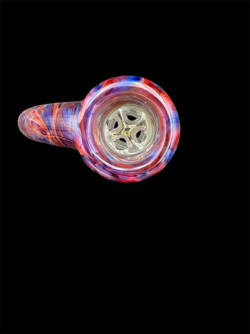 Lysergic glass art amber purple mix