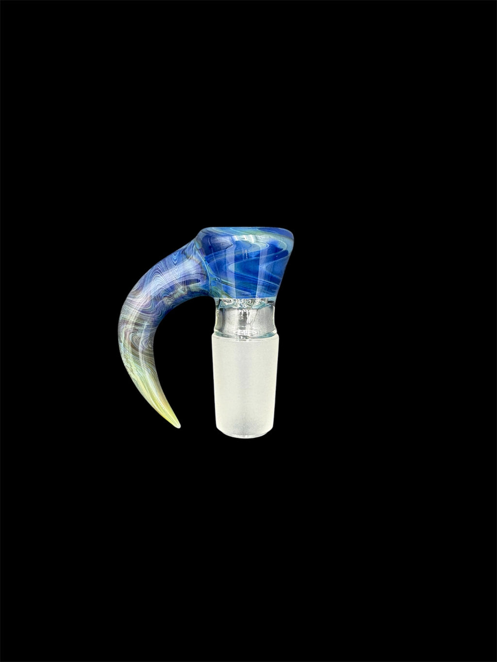 Lysergic glass art blue w/subtle wigwag